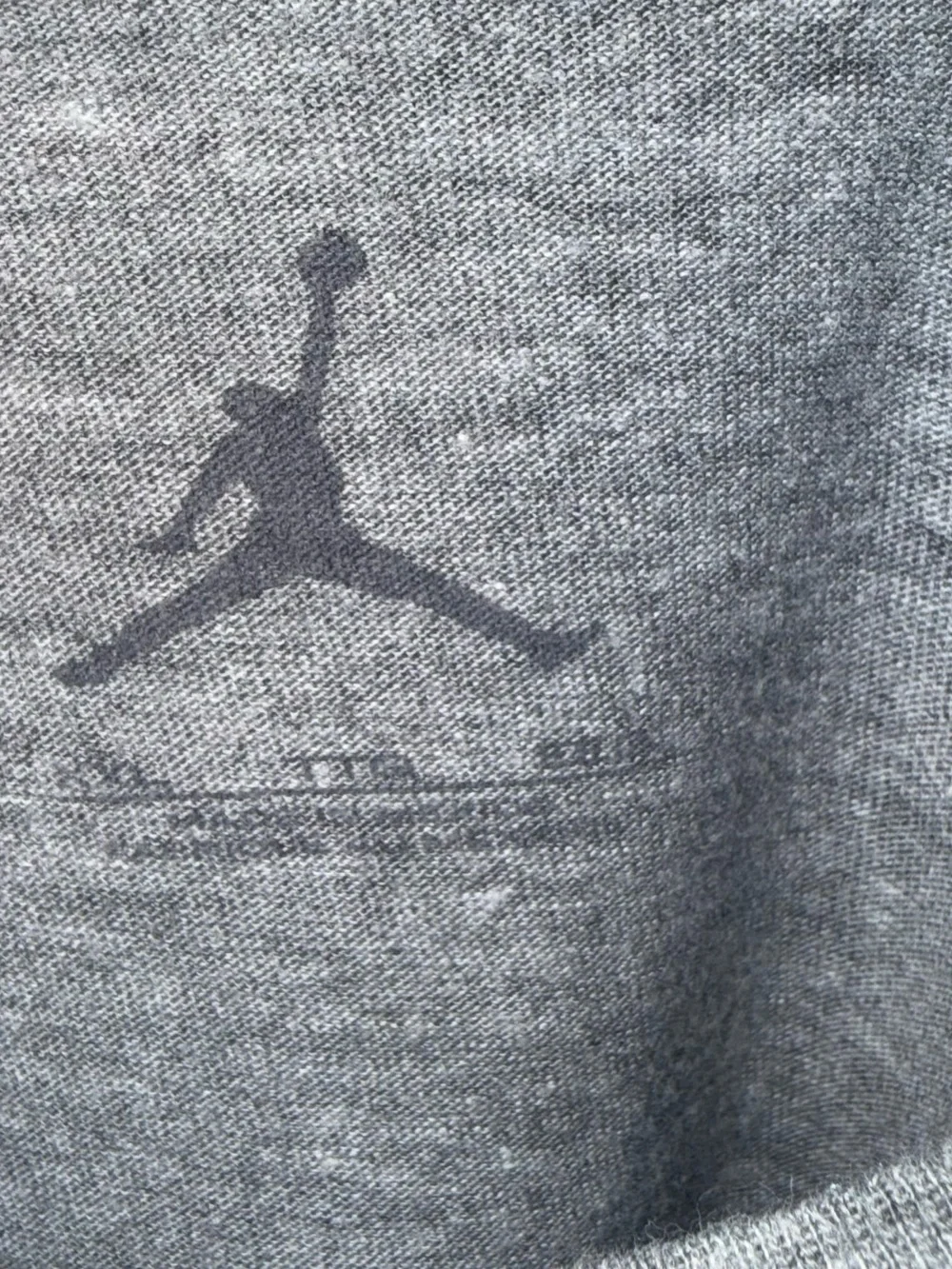 Jordan Gray Short-Sleeve Tee with Mint Triangle Jumpman